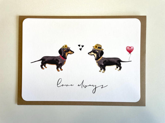 Karte - Dackelhochzeit