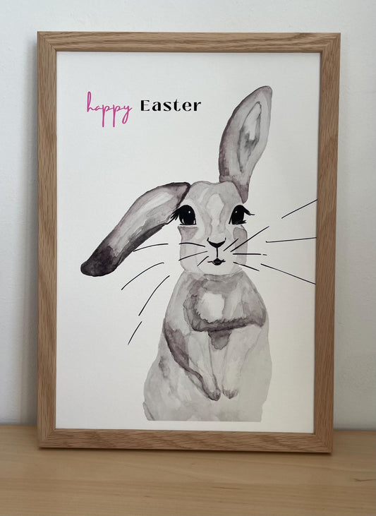 Poster Hase Aquarell Ostern