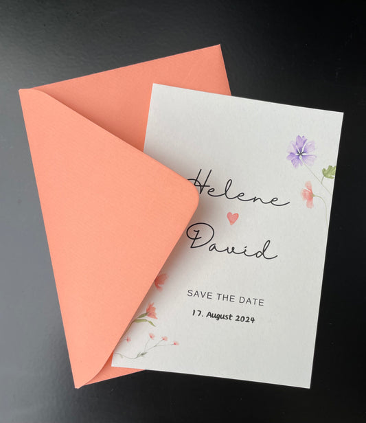 Karte - Blütenhochzeit