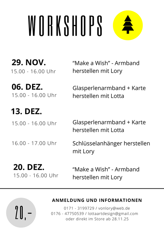 Workshops im Dezember