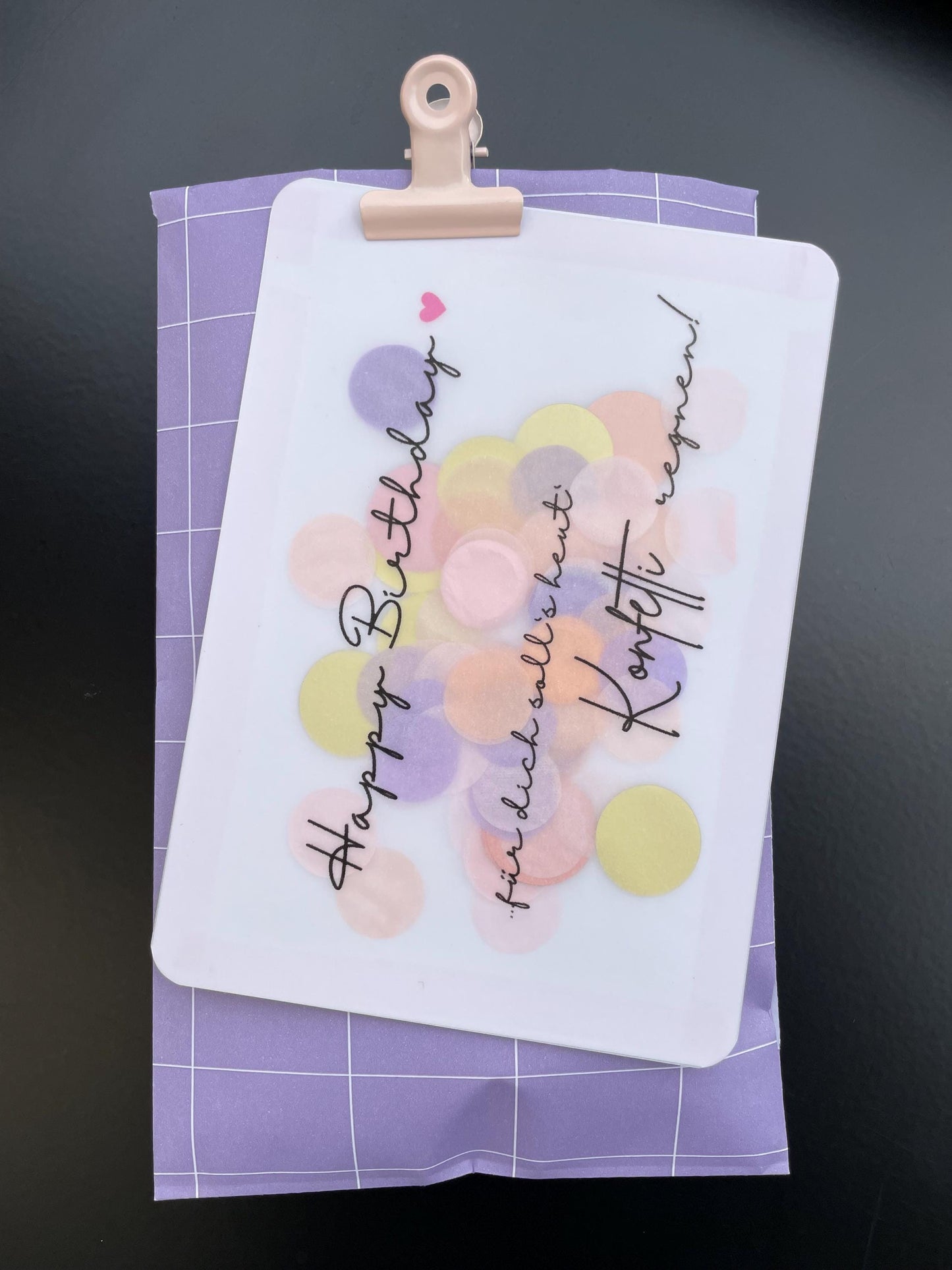 Karte -  Konfettiregen