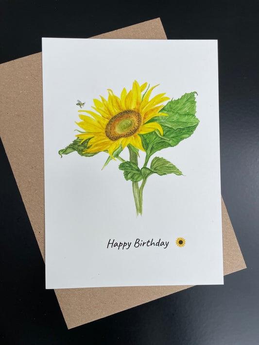 Karte Sonnenblume Geburtstag