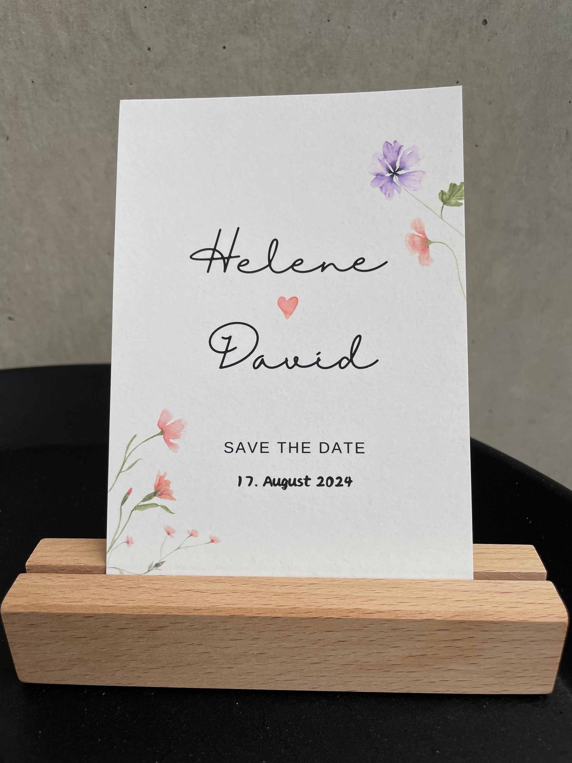 Karte zur Hochzeit- Einladung - Blüten aqarell