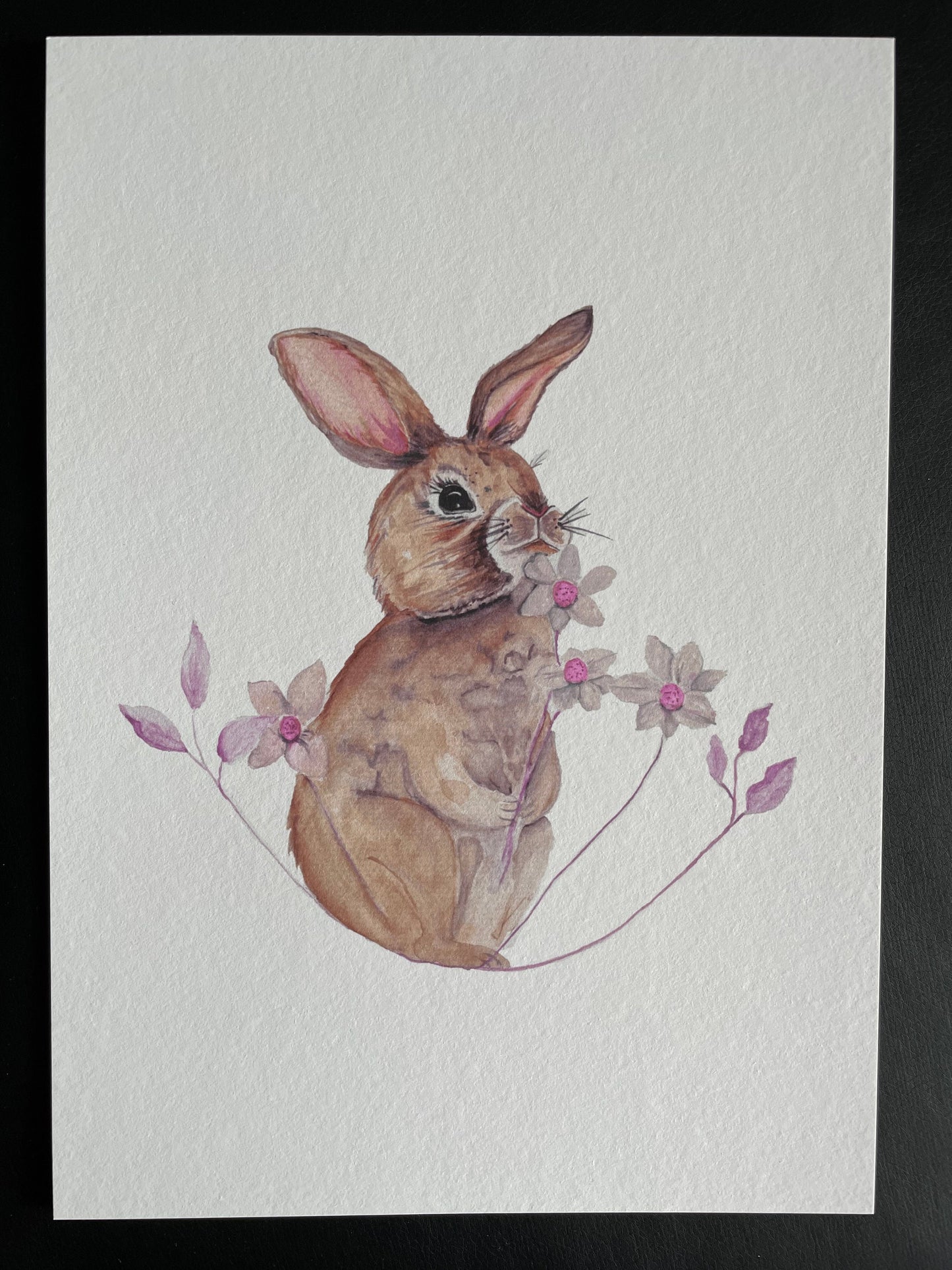 Poster/Kunstdruck - Hase & Blüte