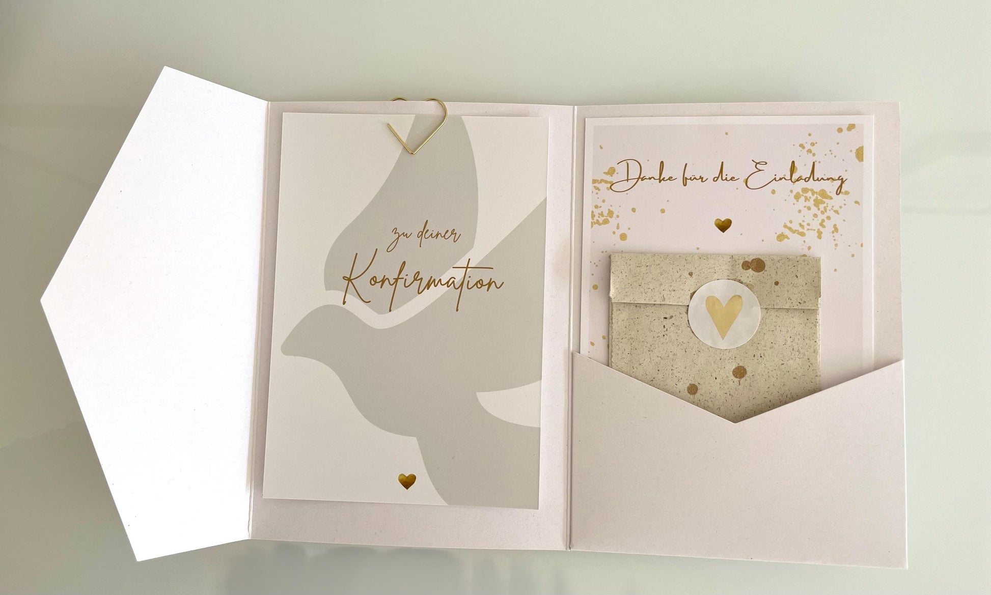 Karte Taube zur Konfirmation 