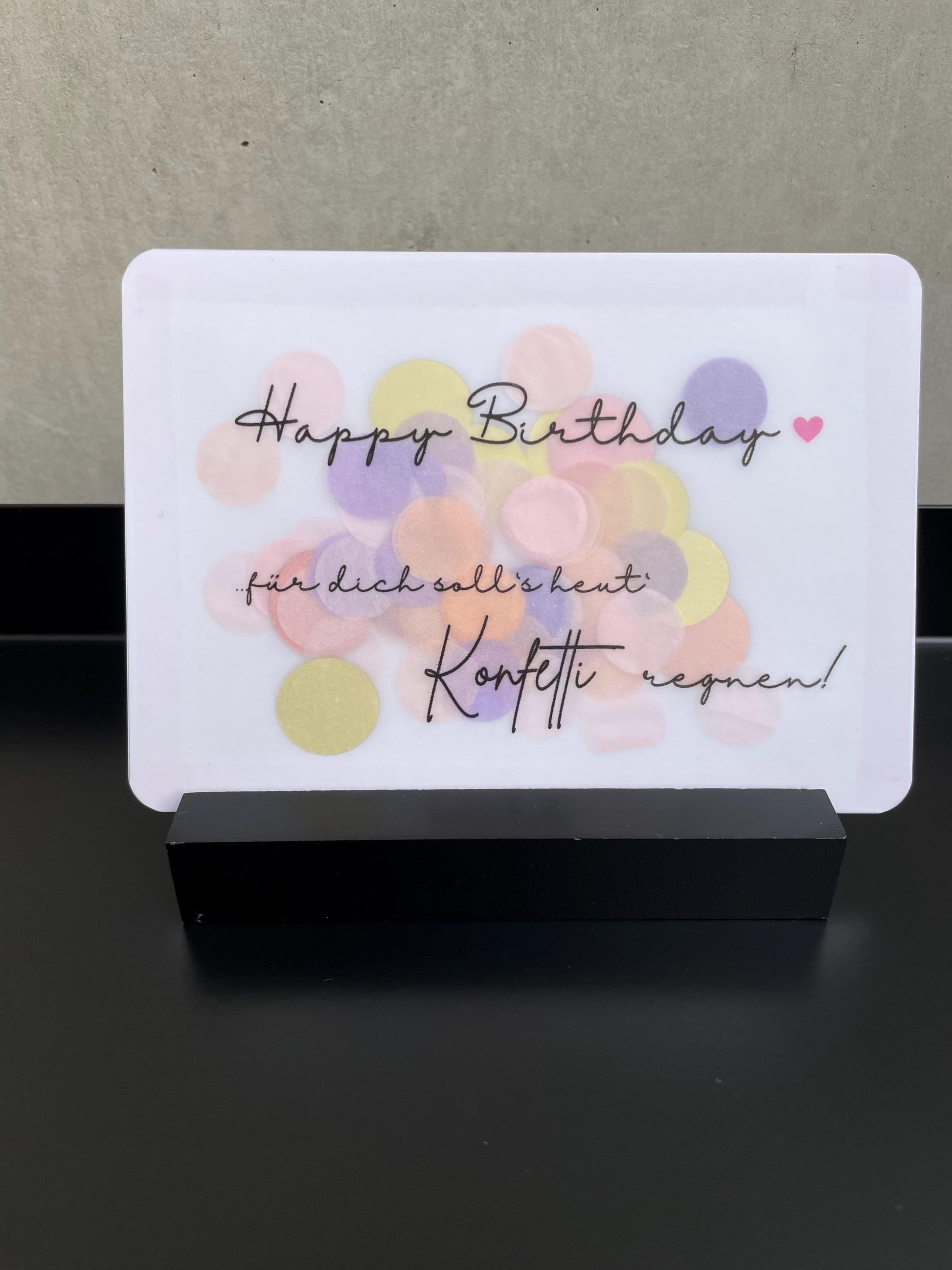 Geburtstagskarte Konfettiregen