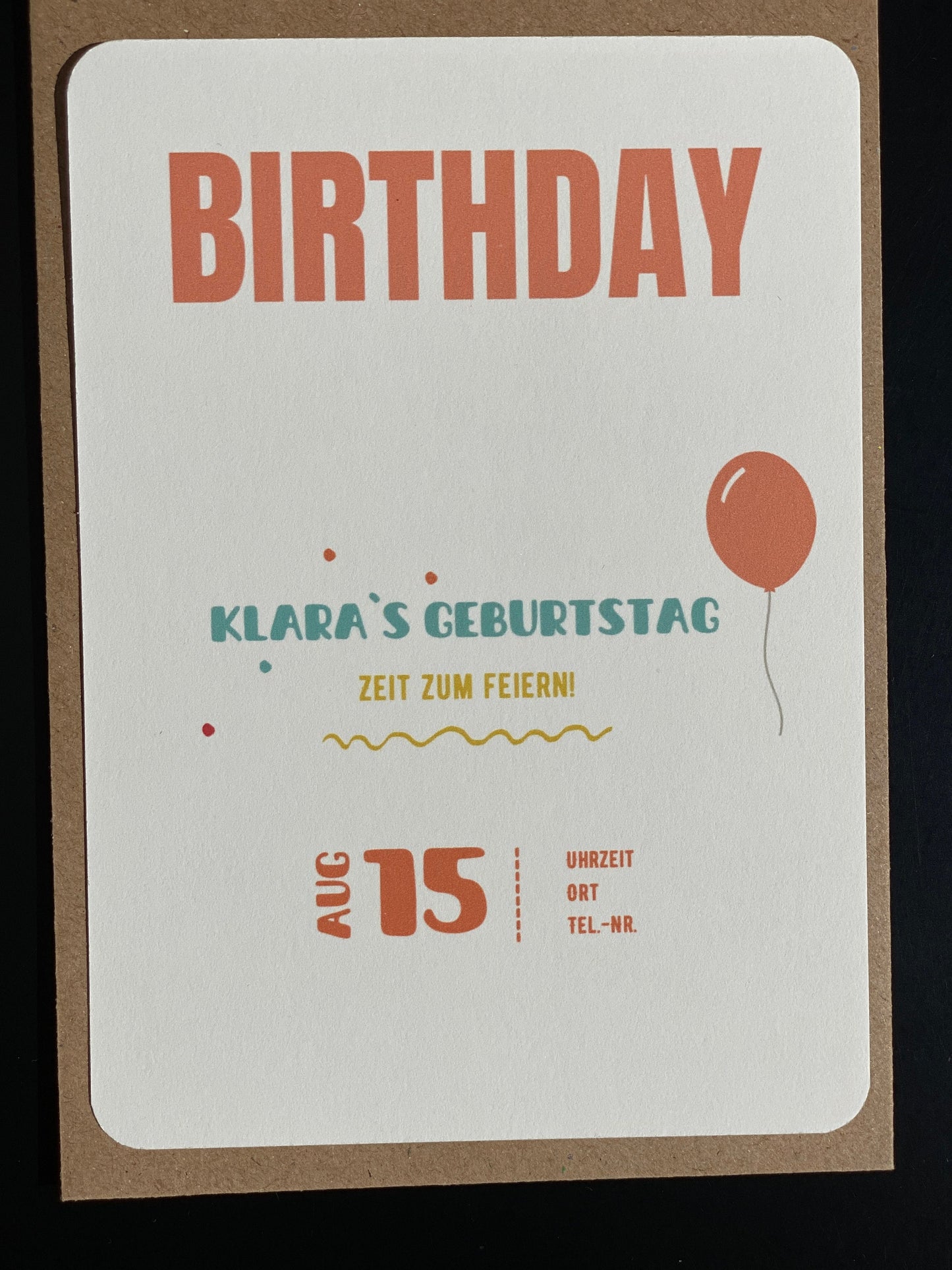 Karte - sommerliche Eisparty