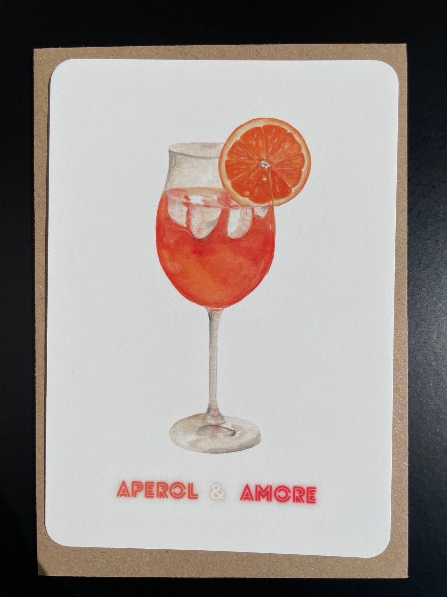 Karte Aperolglas aquarell