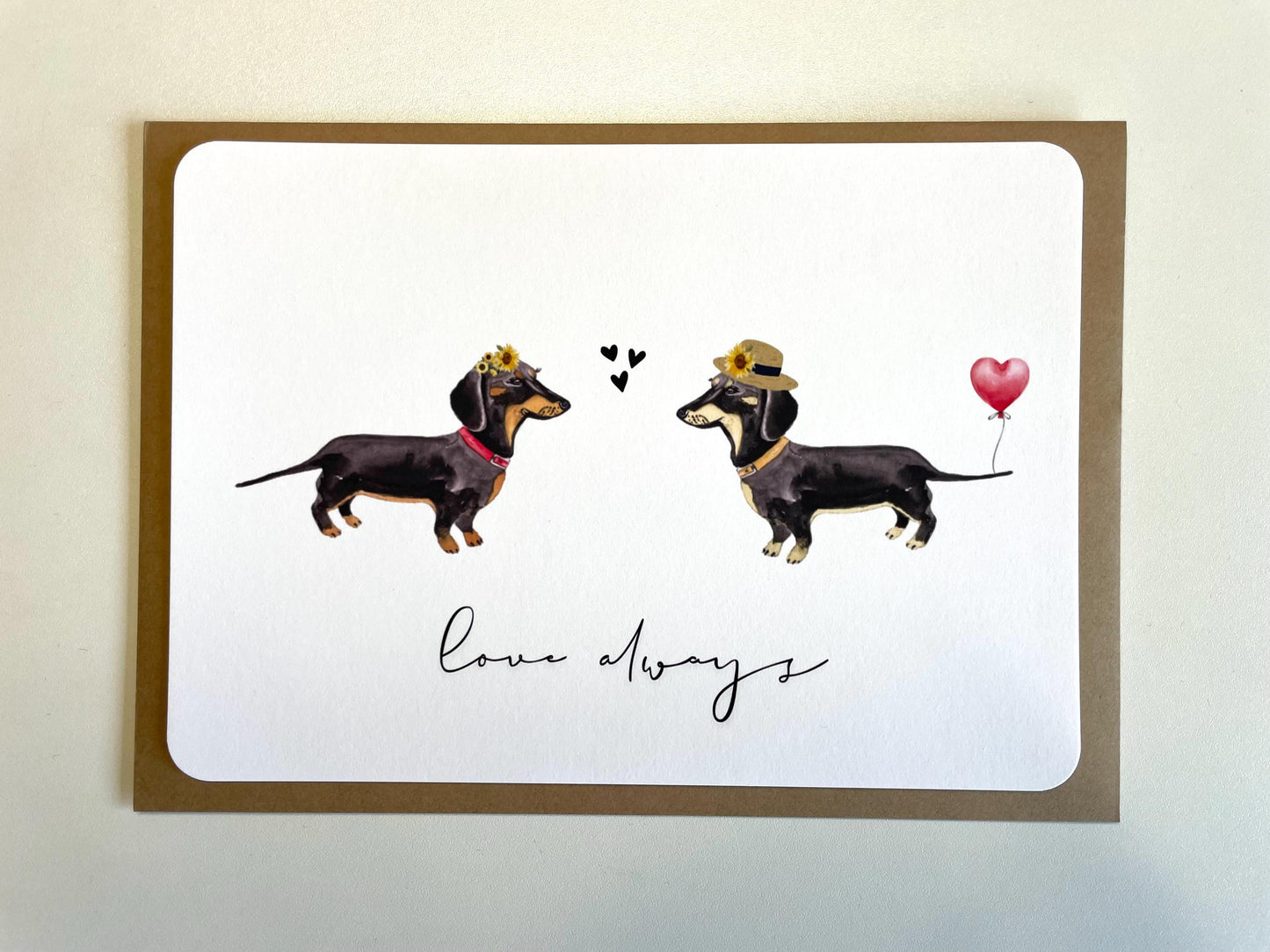 Karte - Dackelhochzeit