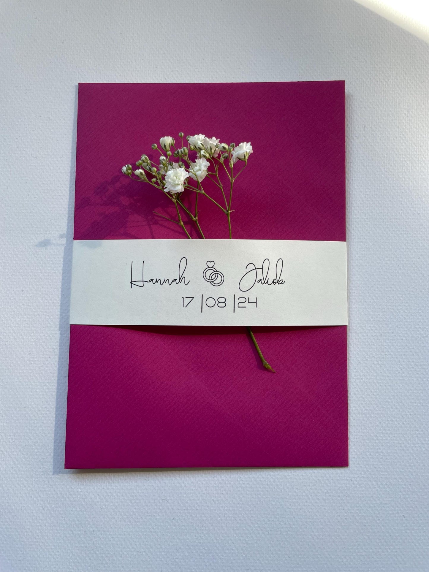 Pocketfold-Karte -  Herz & Blüten