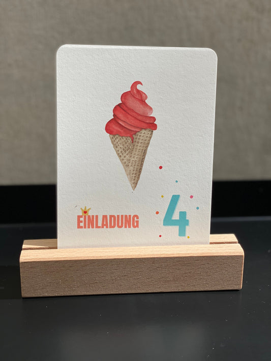 Einladungskarte Geburtstag Eis