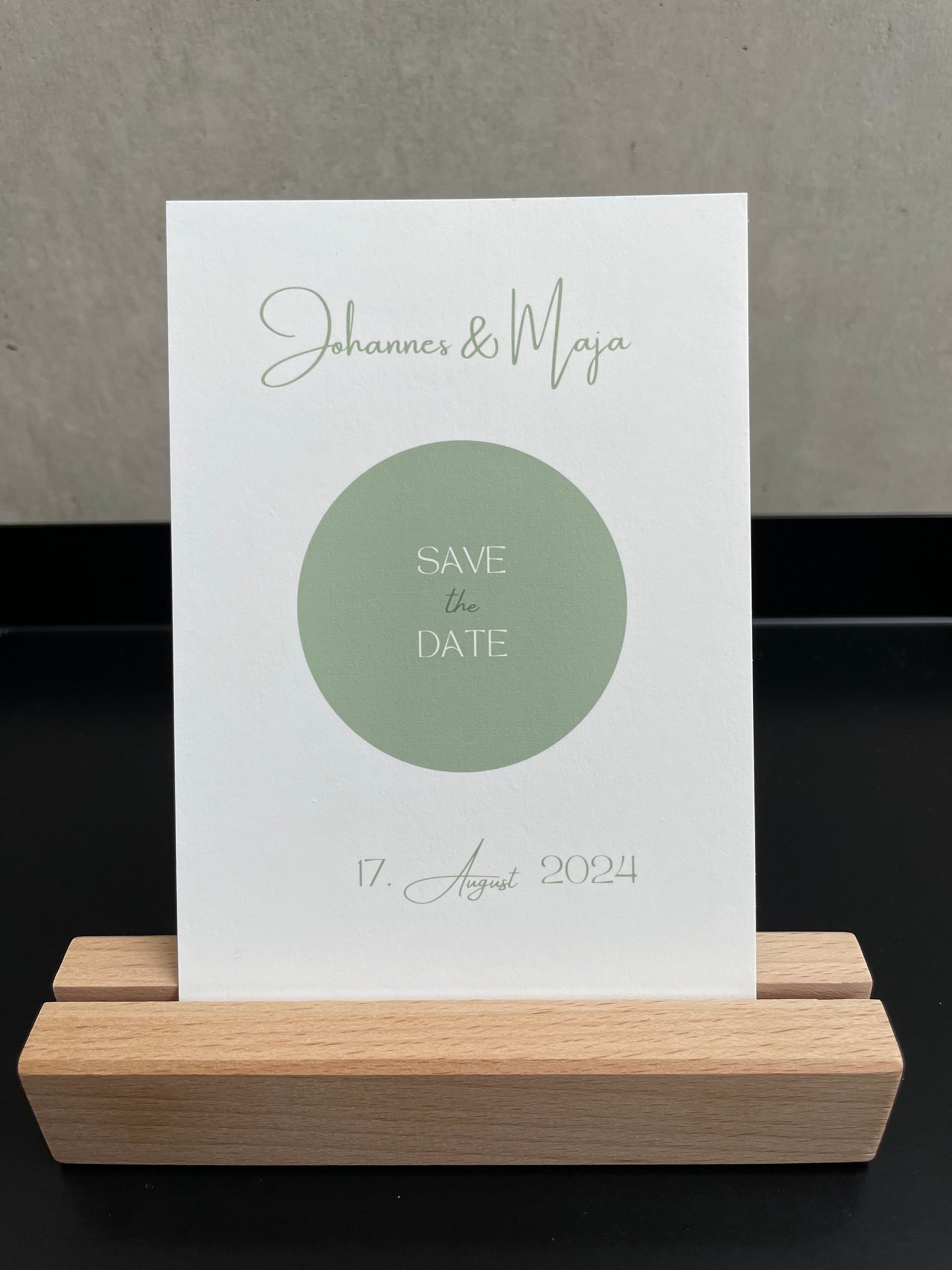 Save the Date Karte salbeigrün