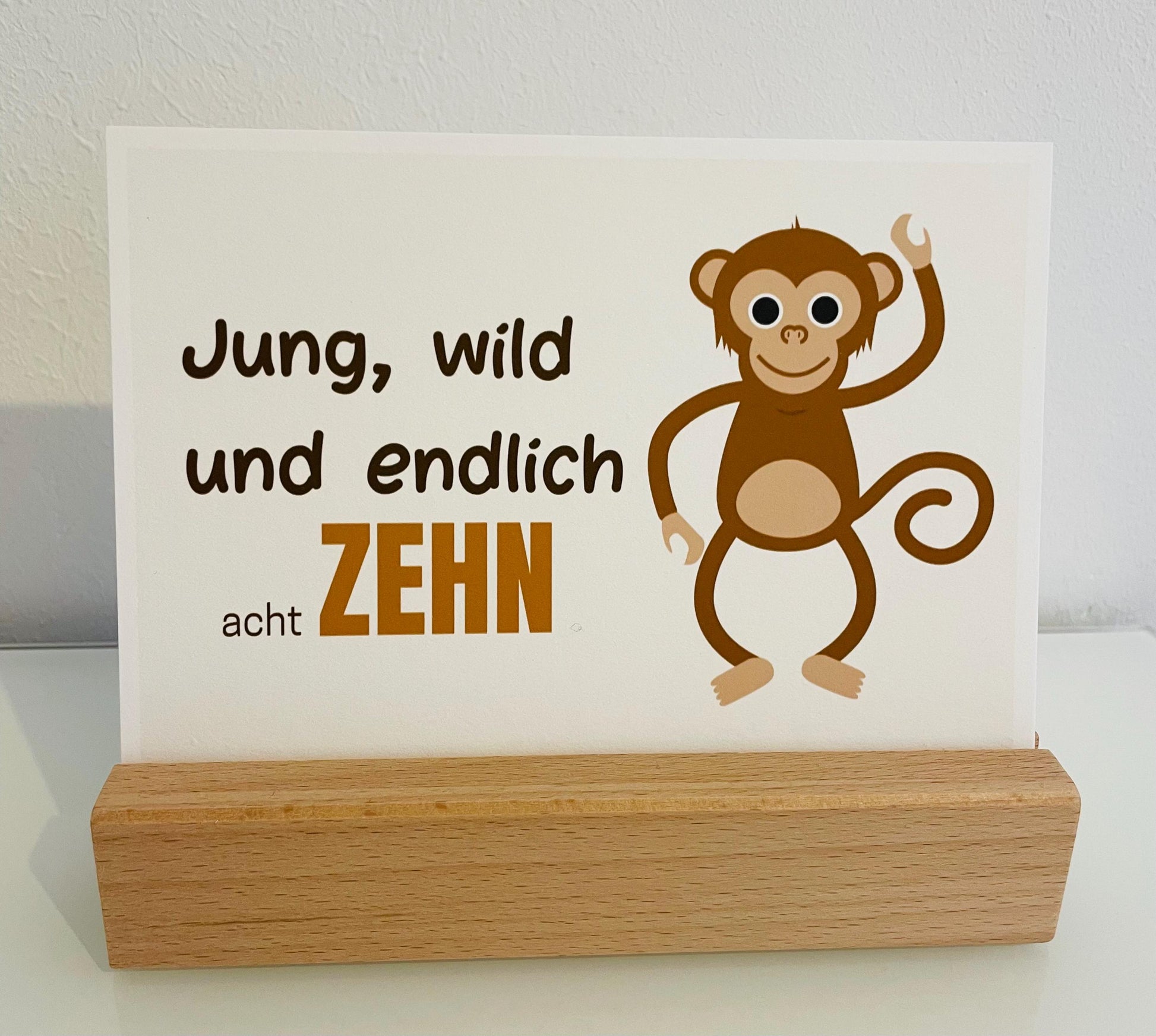 Karte 18. Geburtstag Affe