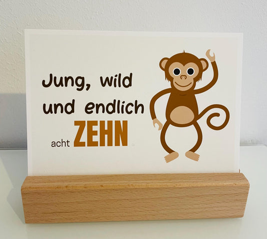 Karte 18. Geburtstag Affe