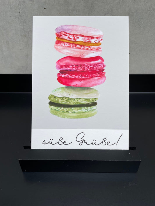 Karte Macarons aquarell