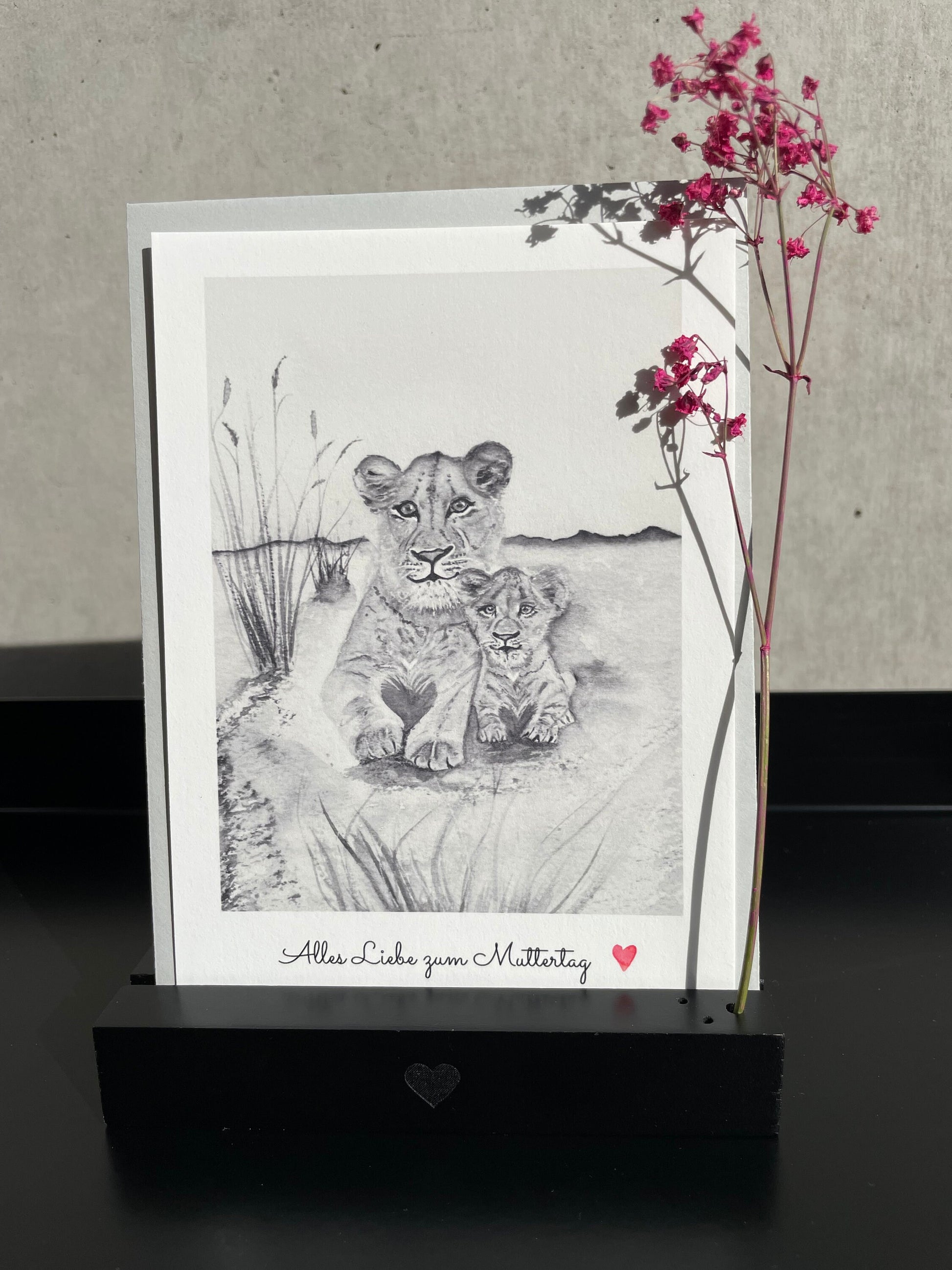 Karte Muttertag Löwenbaby