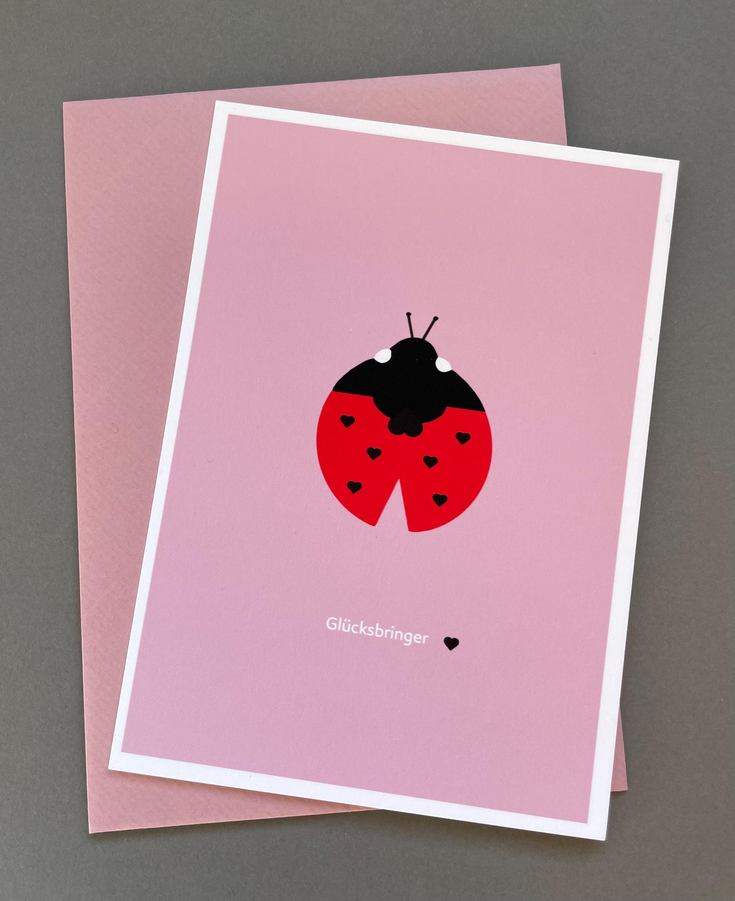 Grußkarte Käfer Glücksbringer