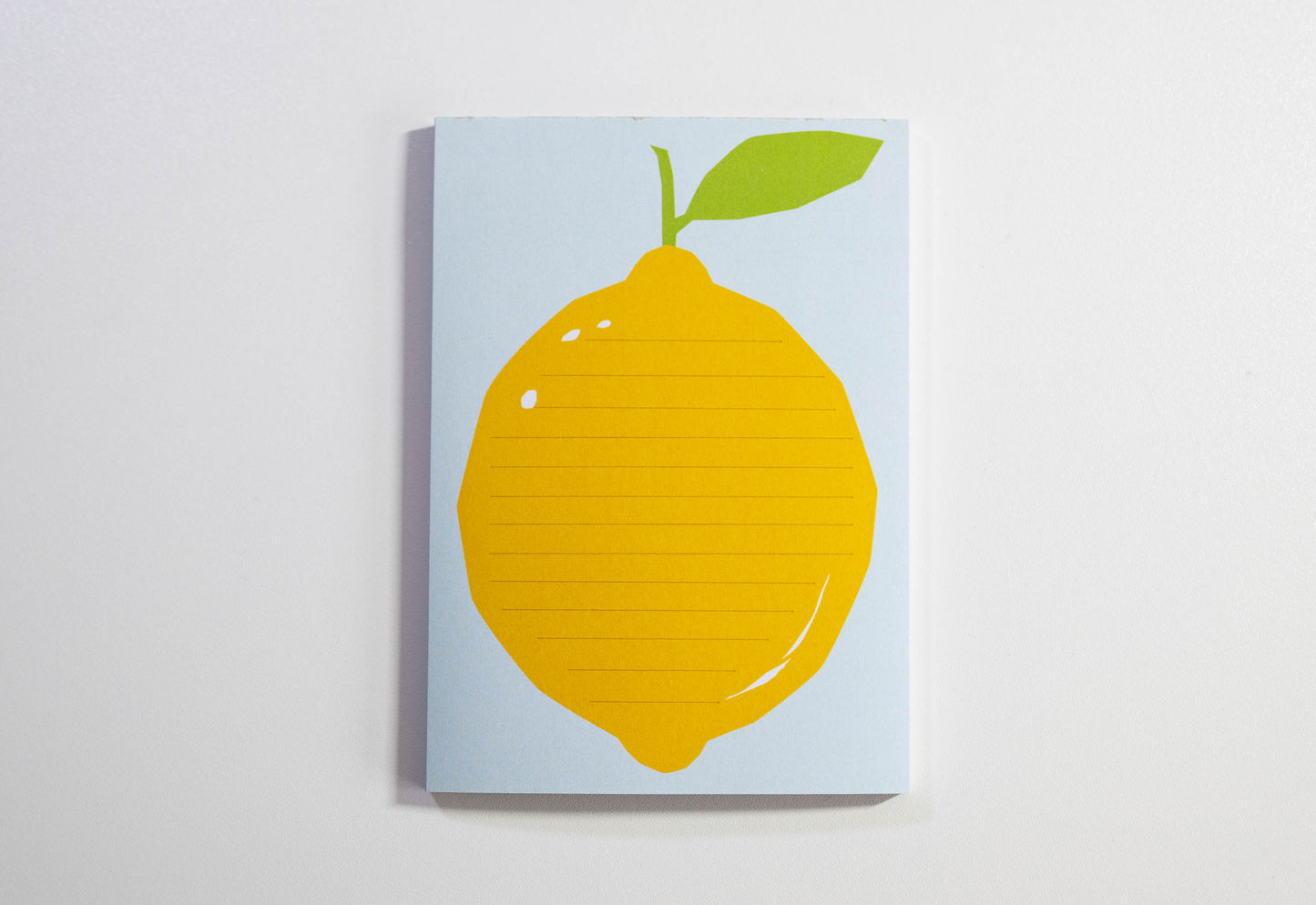 Notizblock liniert Design Zitrone