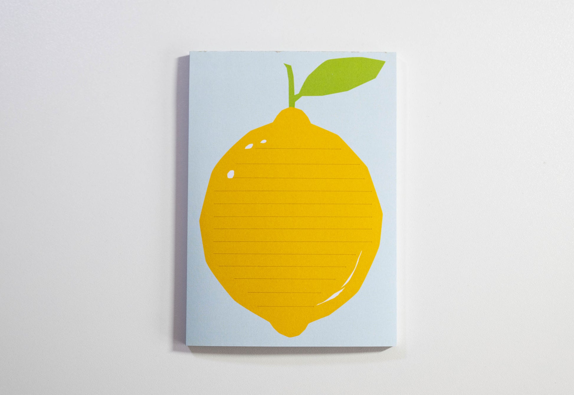 Notizblock liniert Design Zitrone