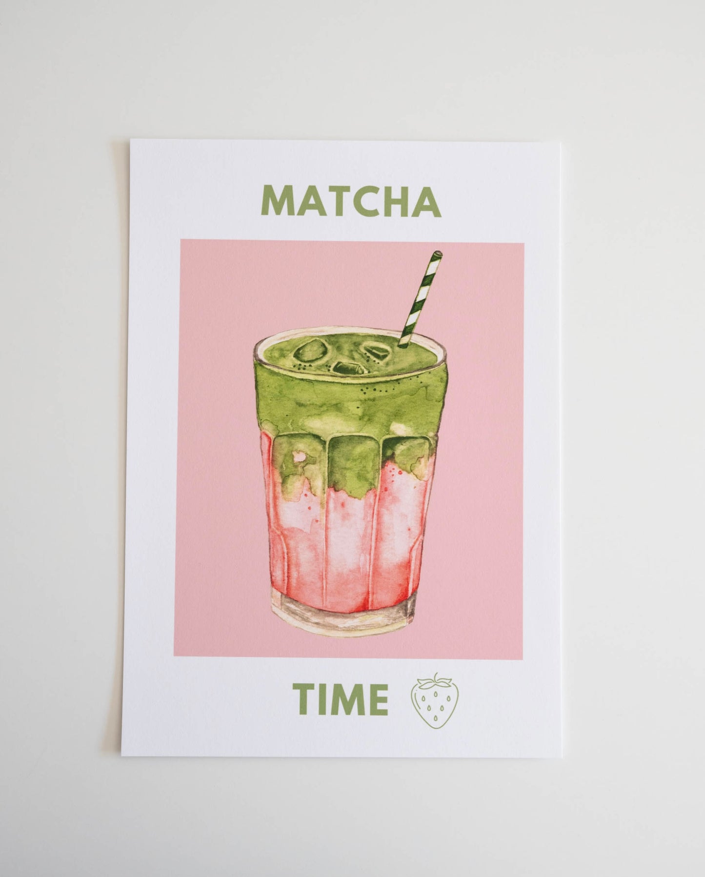 Poster Matchaglas aquarell