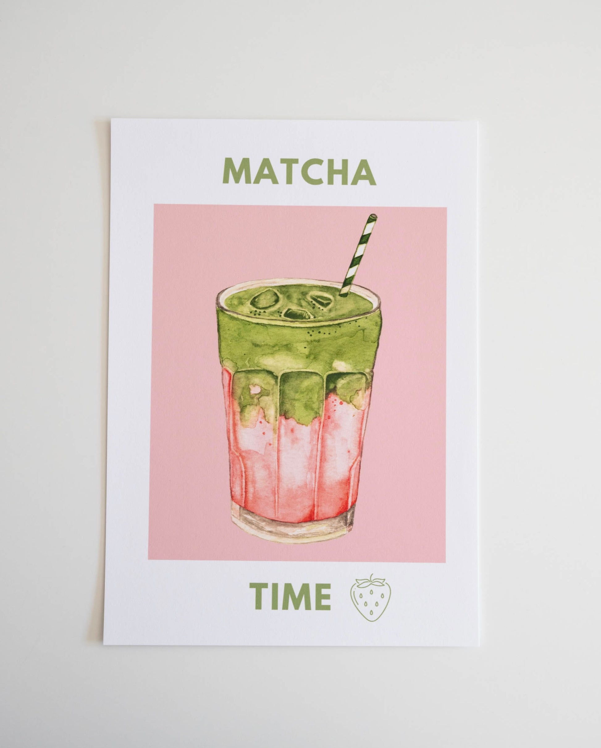 Poster Matchaglas aquarell