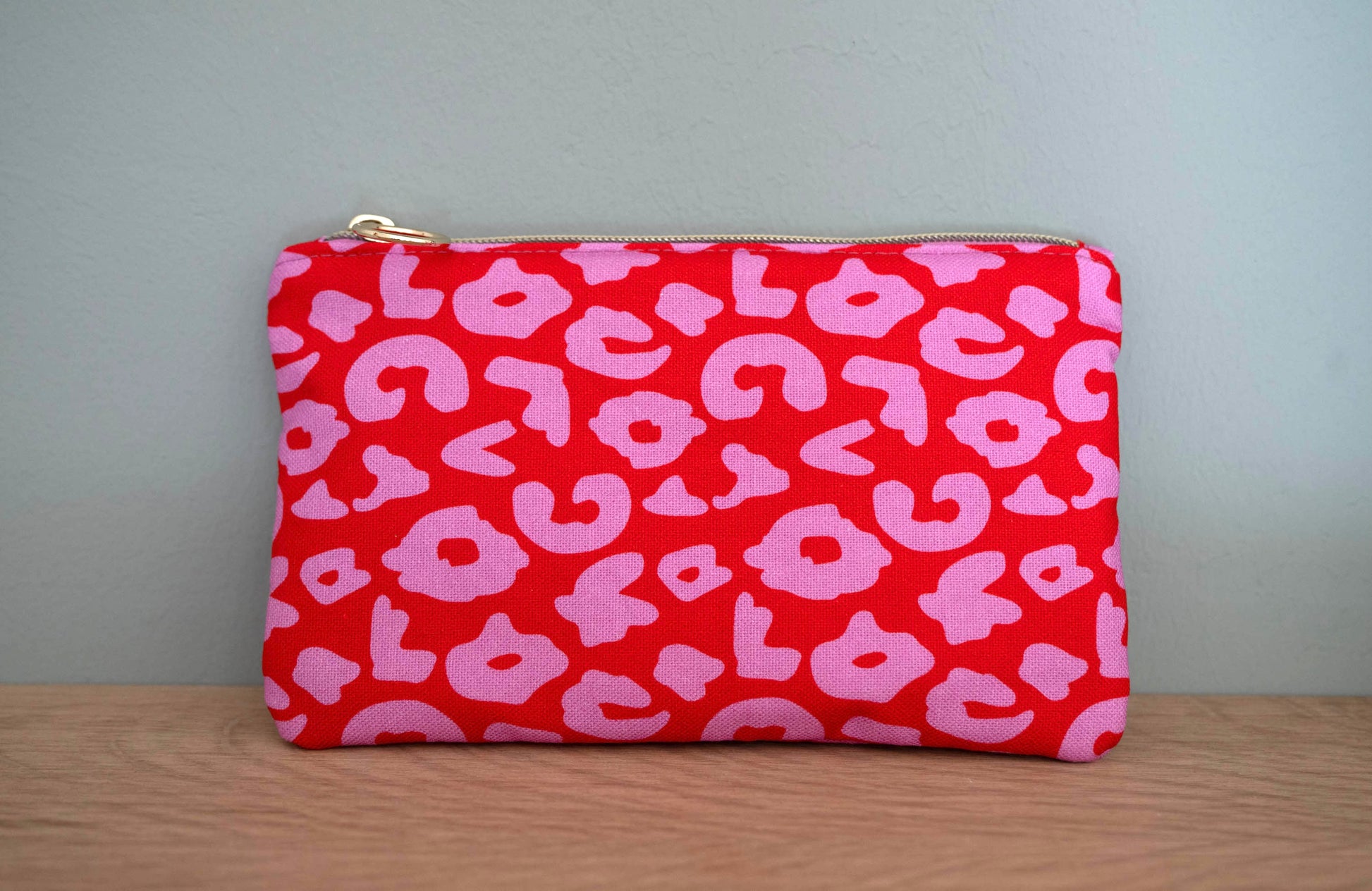 Kosmetiktasche Baumwolle Leo-Print