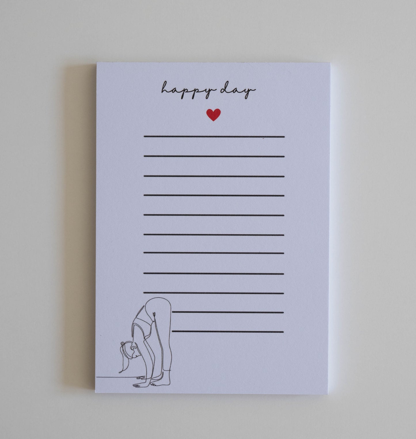 Notizblock liniert Yoga