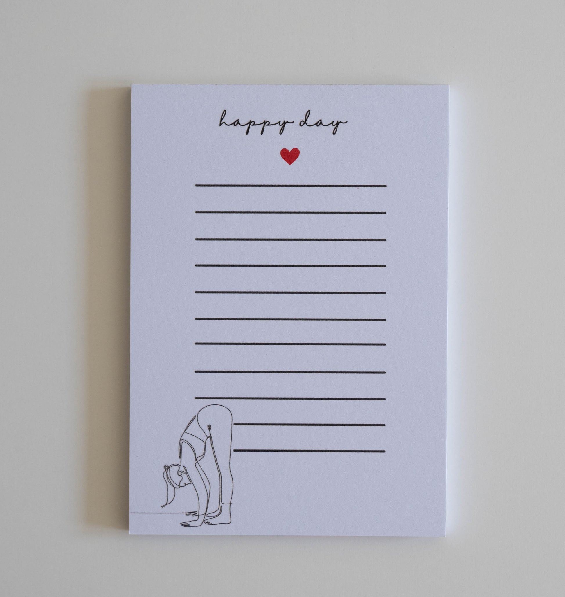 Notizblock liniert Yoga