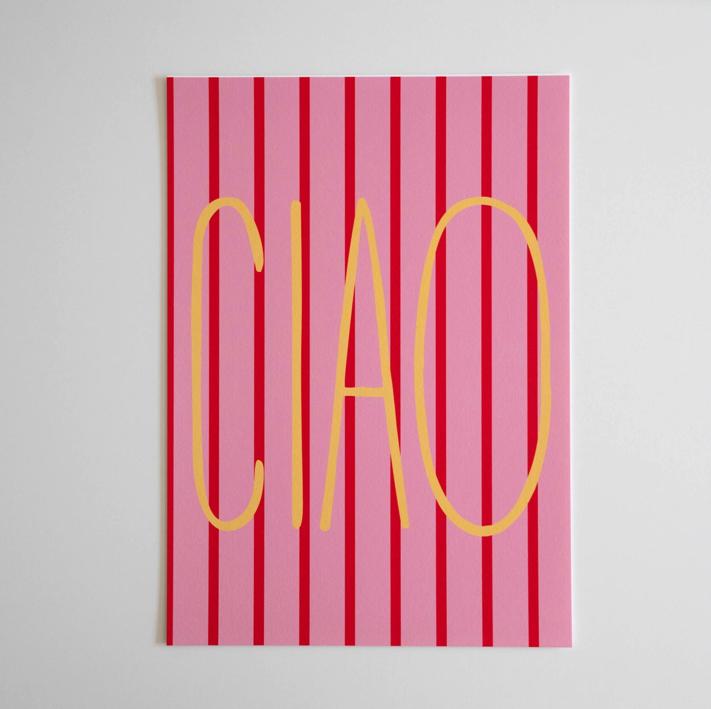 Kunstdruck CIAO rosa-rot