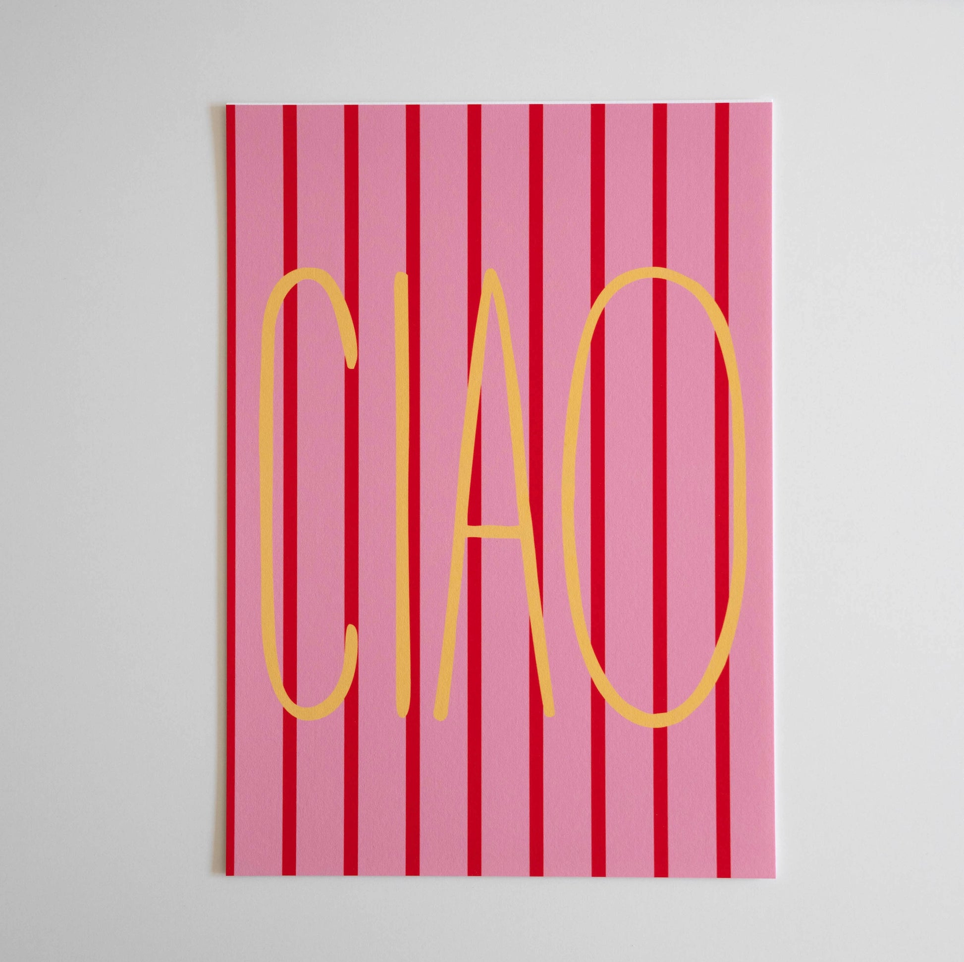Kunstdruck CIAO rosa-rot