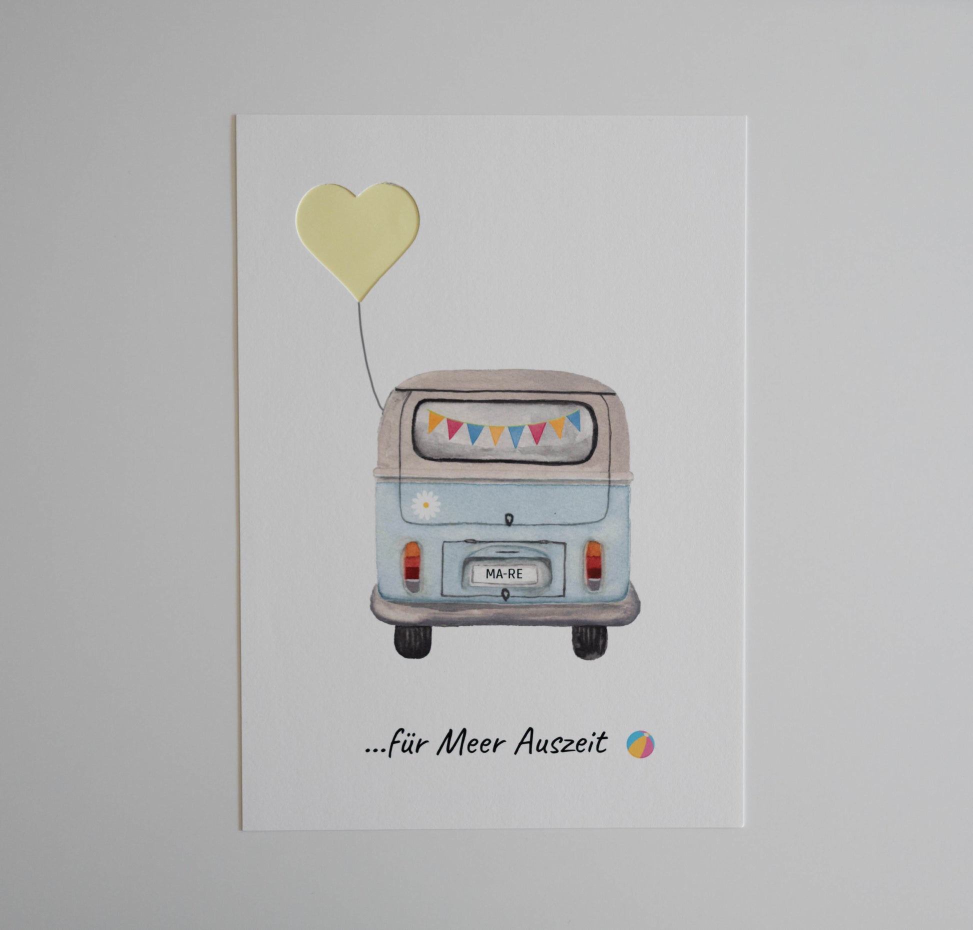 Poster Vw-Bus Geldgeschenk