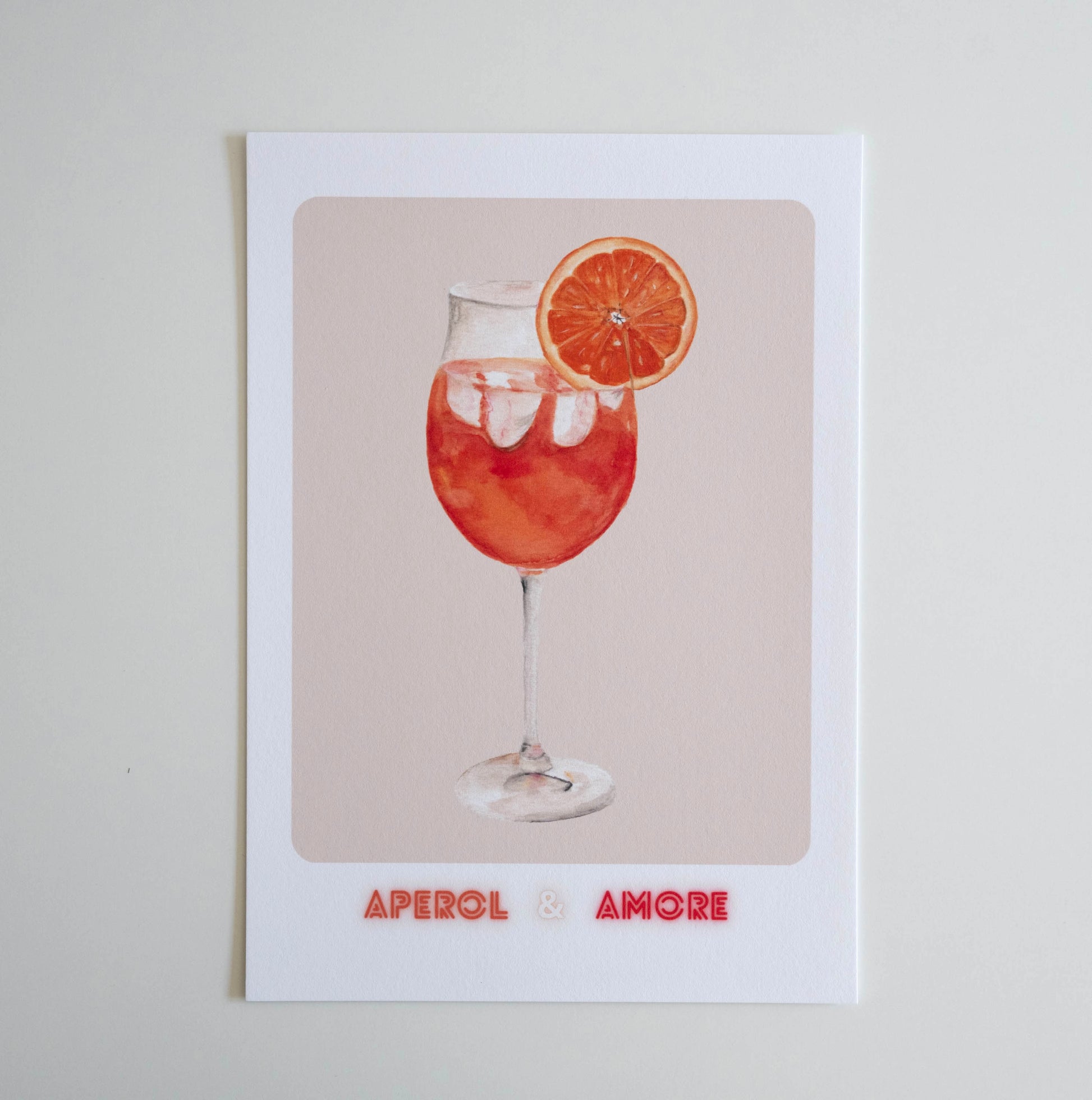 Poster Aperolglas Aquarell A4
