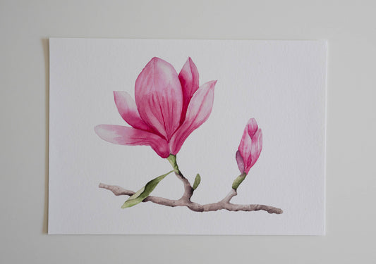 Poster Magnolie aquarell