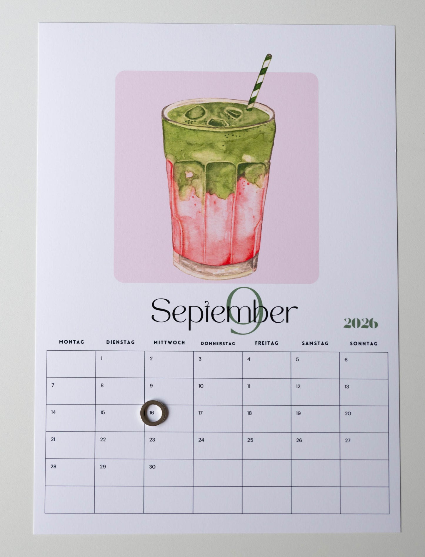 Kalender A4 Aquarell modern