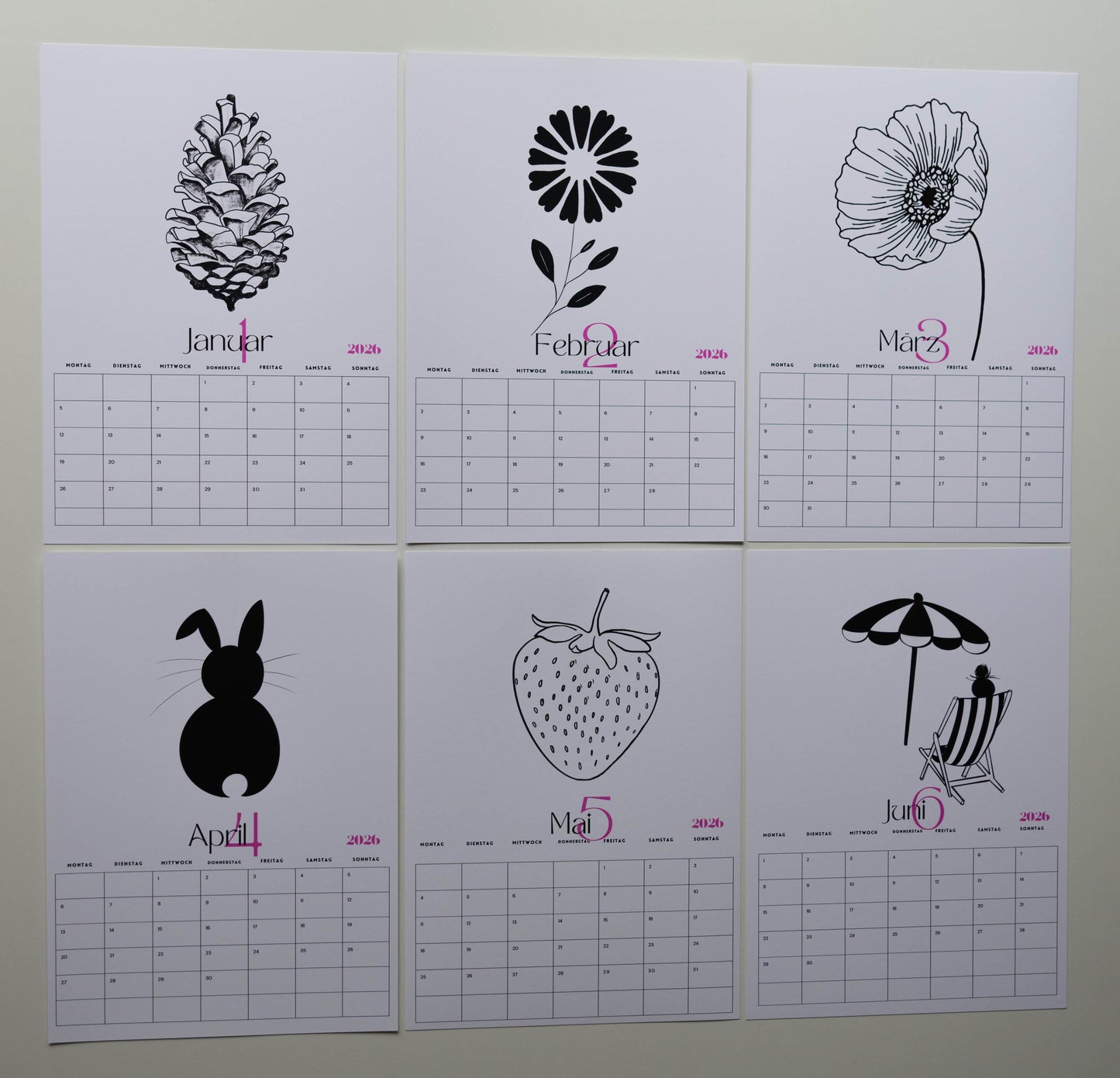 Wandkalender - Hallo 2026