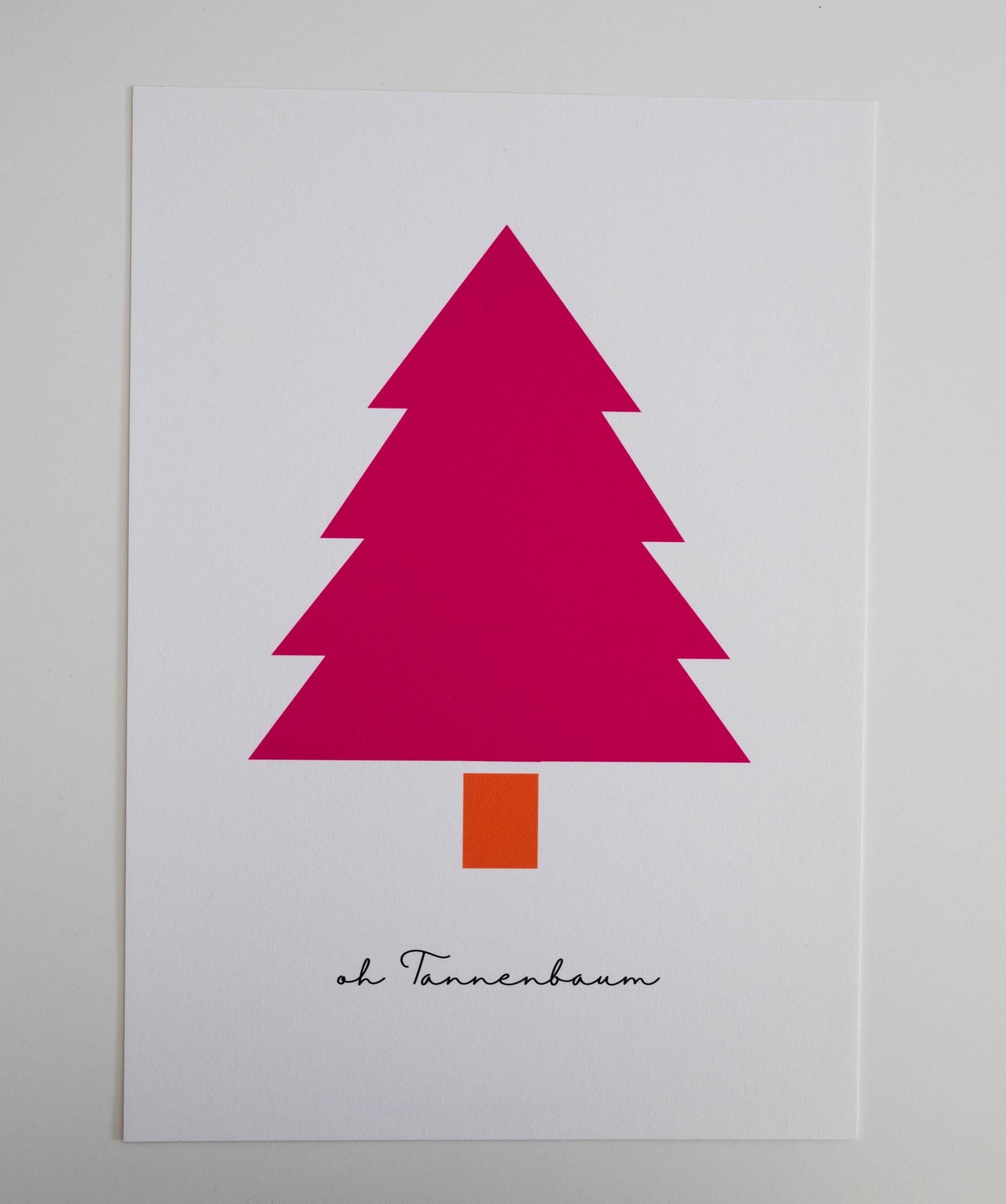 Poster Tannenbaum pink
