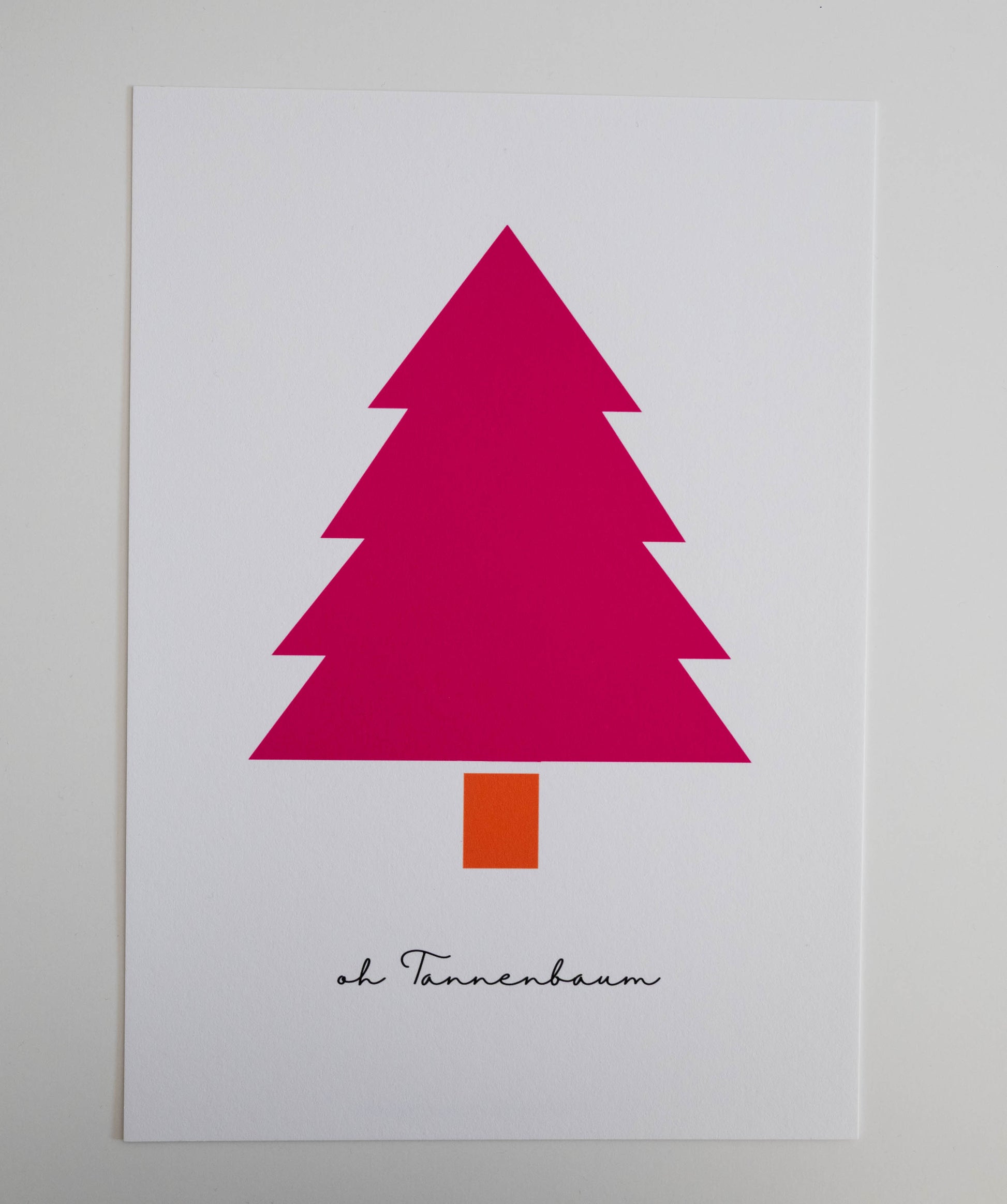 Poster Tannenbaum pink