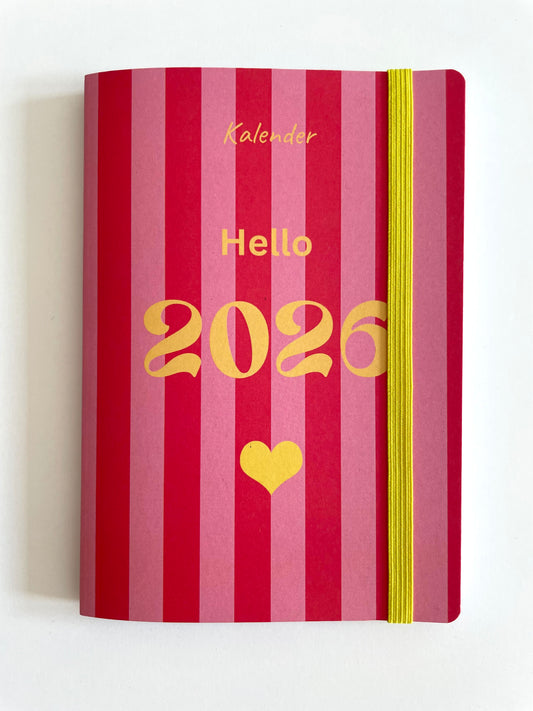 Taschenkalender rosa-rot