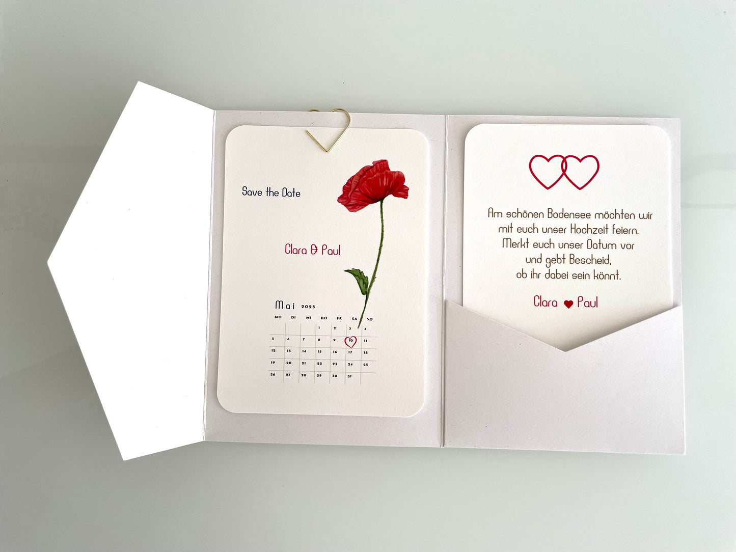 Pocketfold-Karte - Klatschmohn