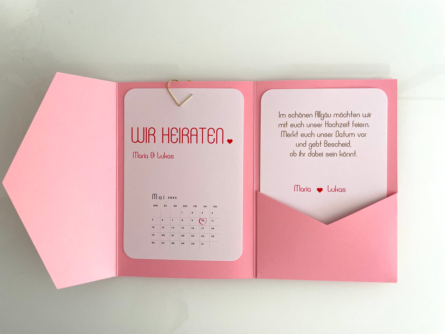 Pocketfold-Karte - wir heiraten❤️