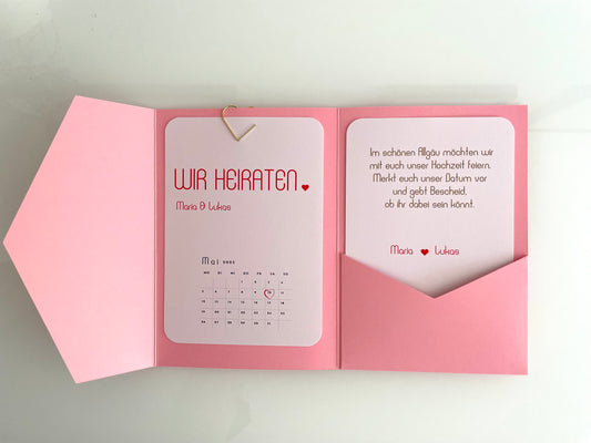 Pocketfold-Karte - wir heiraten❤️