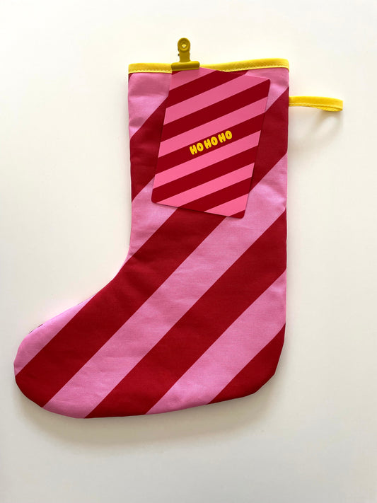 Nikolausstiefel gestreift Baumwolle