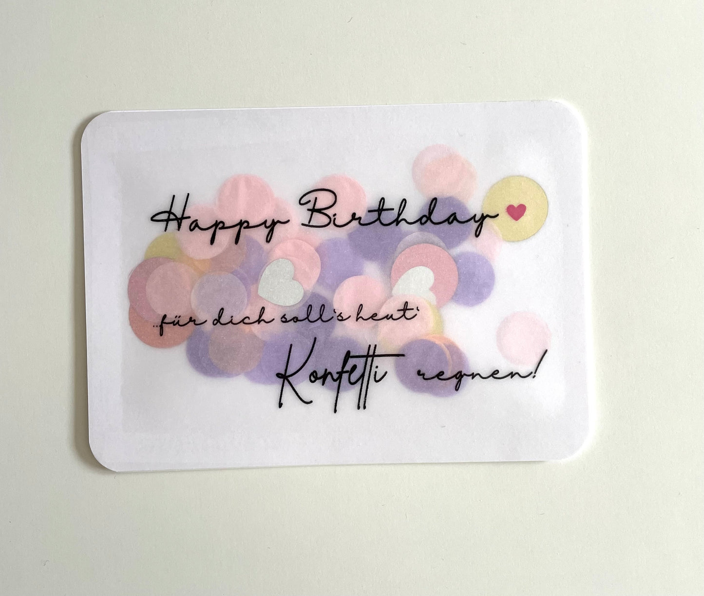 Karte -  Konfettiregen