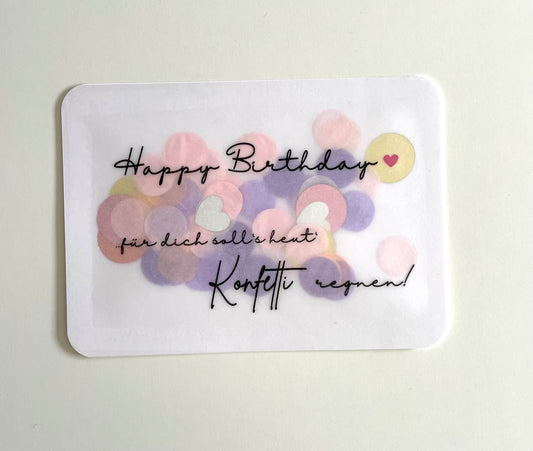 Karte -  Konfettiregen