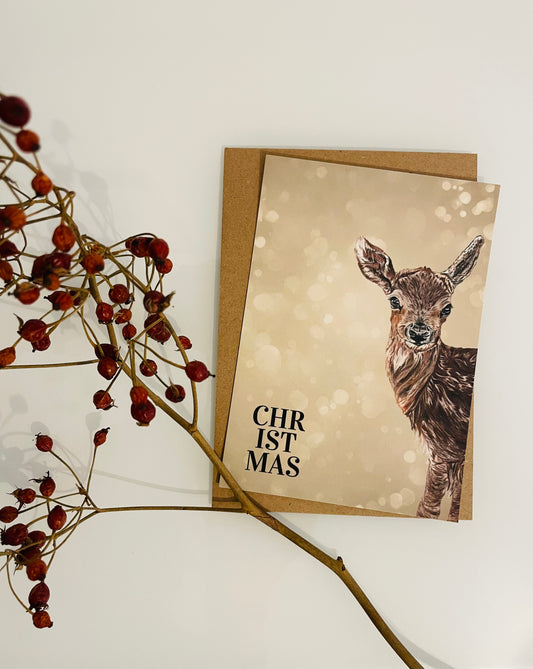 Karte Rehkitz - x-mas