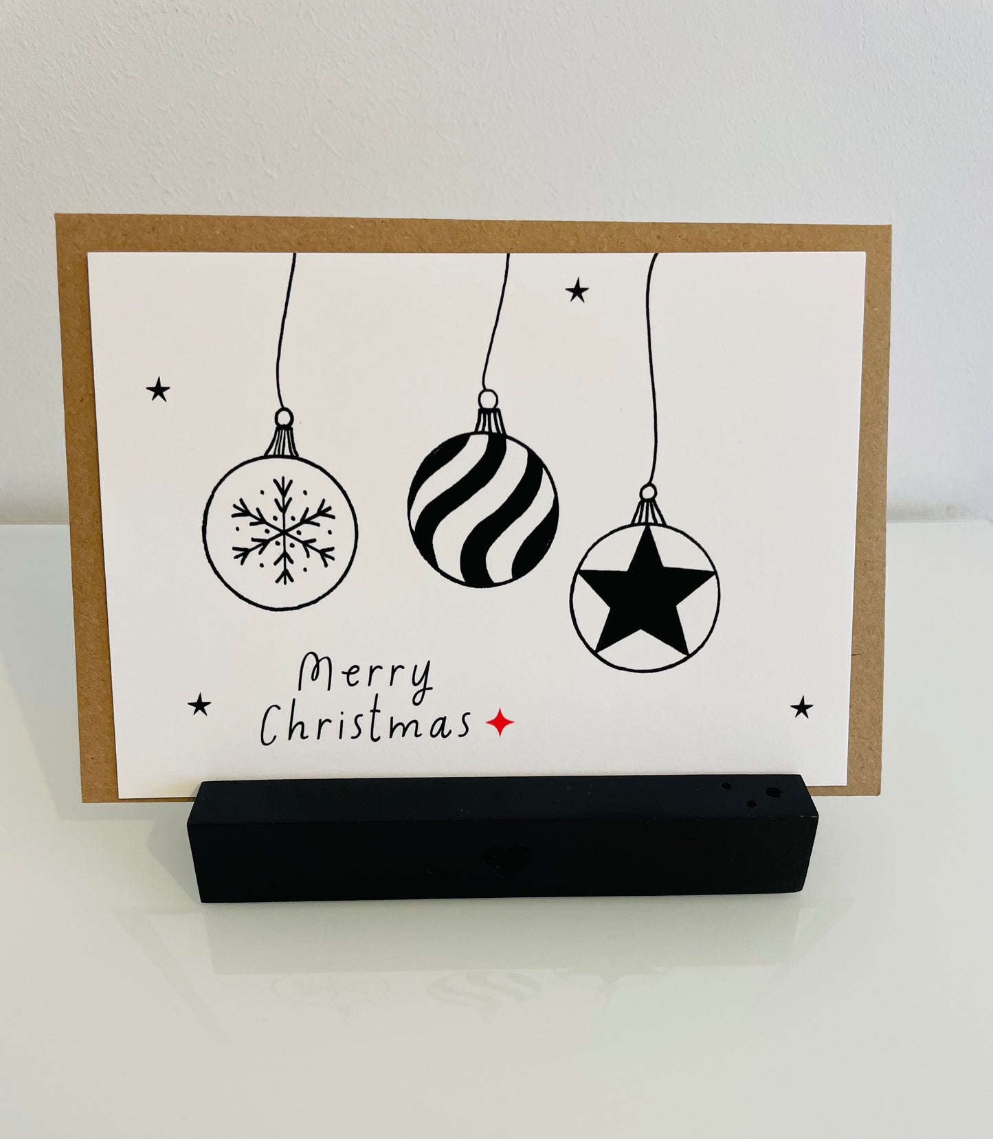 Karte - Christmas black and white