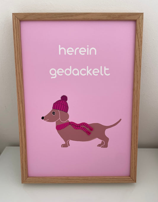 Poster - cozy Dackel