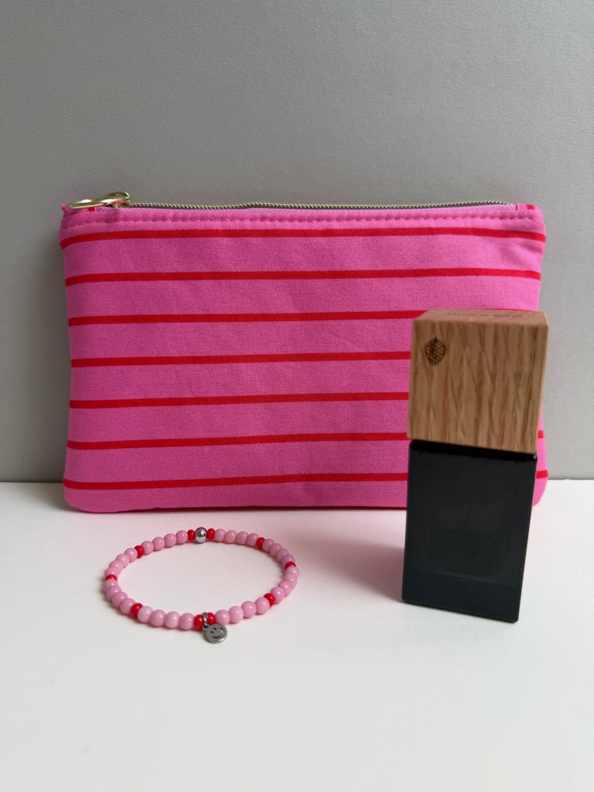Kosmetiktasche pink-rot