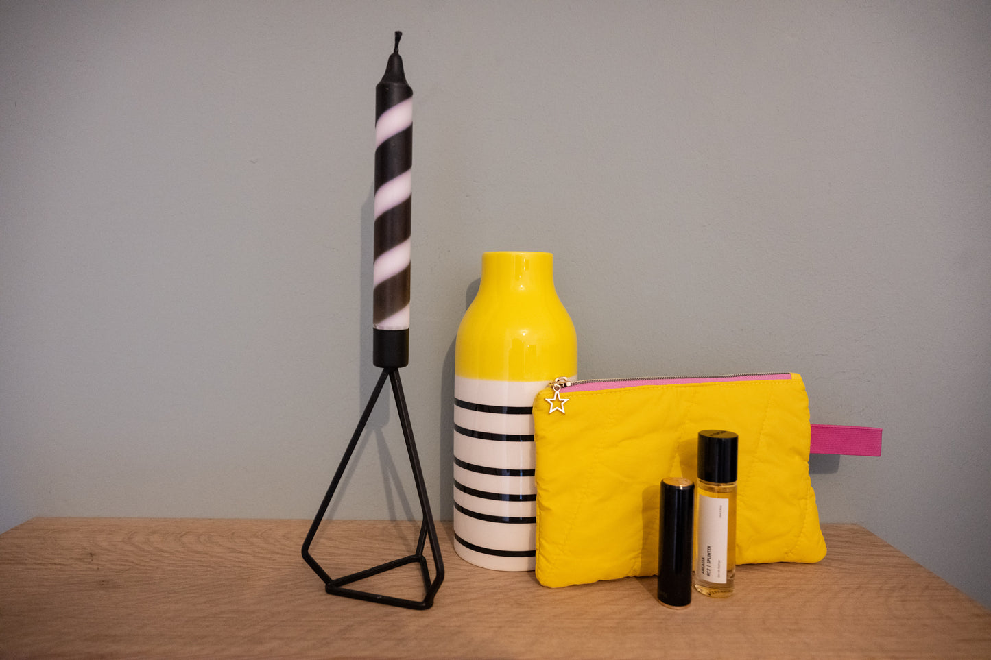 Kosmetiktasche - Puffer yellow