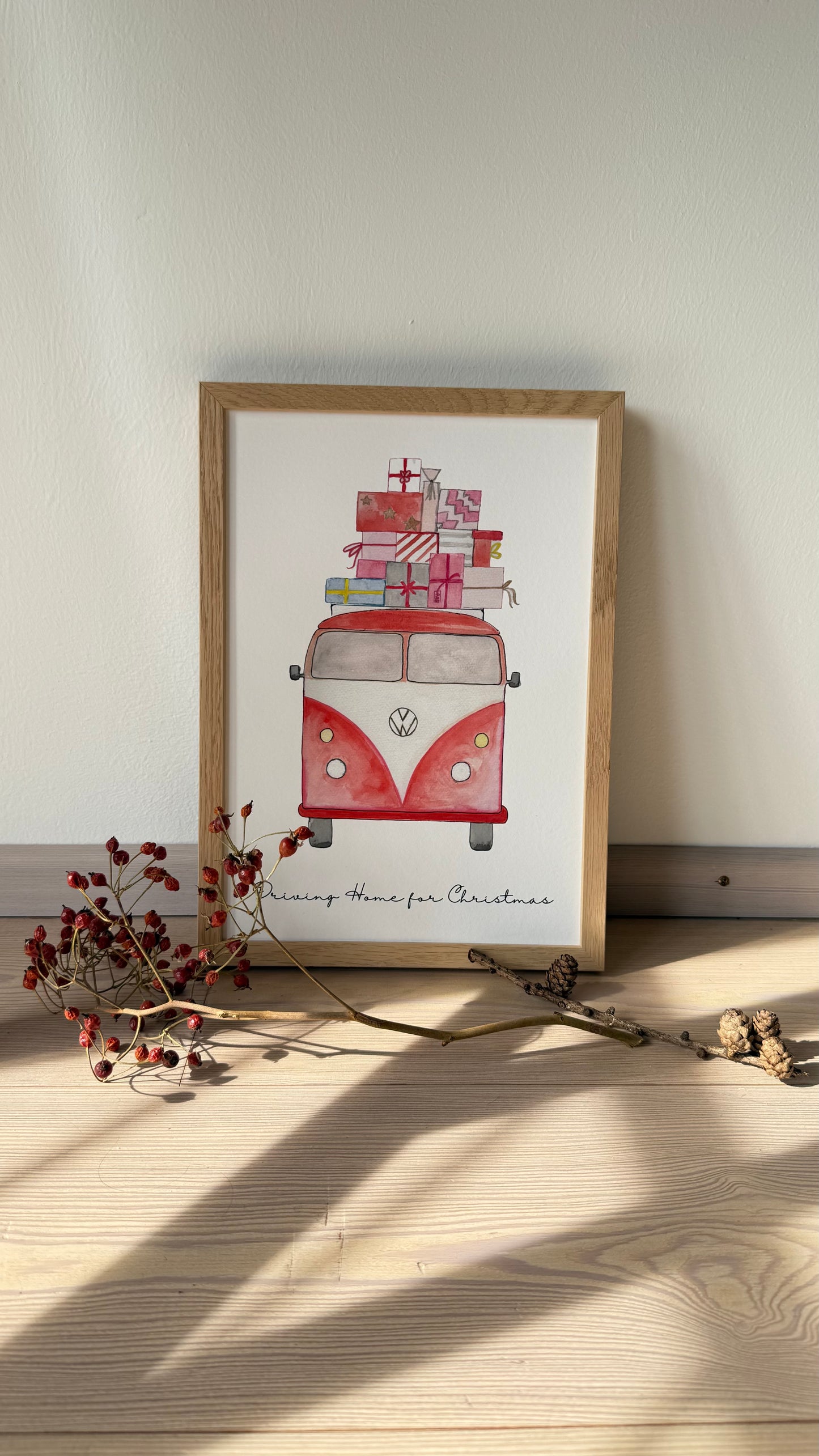 Poster - weihnachtlicher Bulli